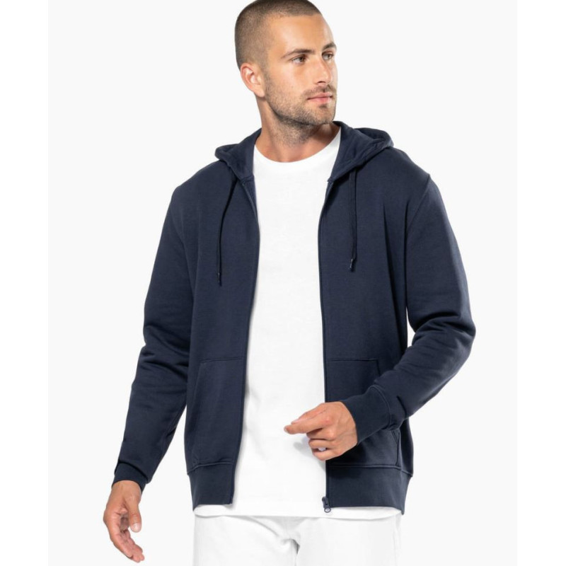 Sweat-shirt écoresponsable zippé à capuche homme Kariban