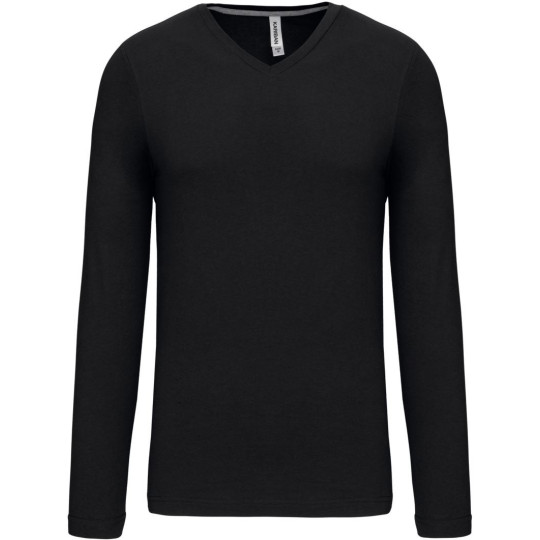 T-shirt col V manches longues homme Kariban
