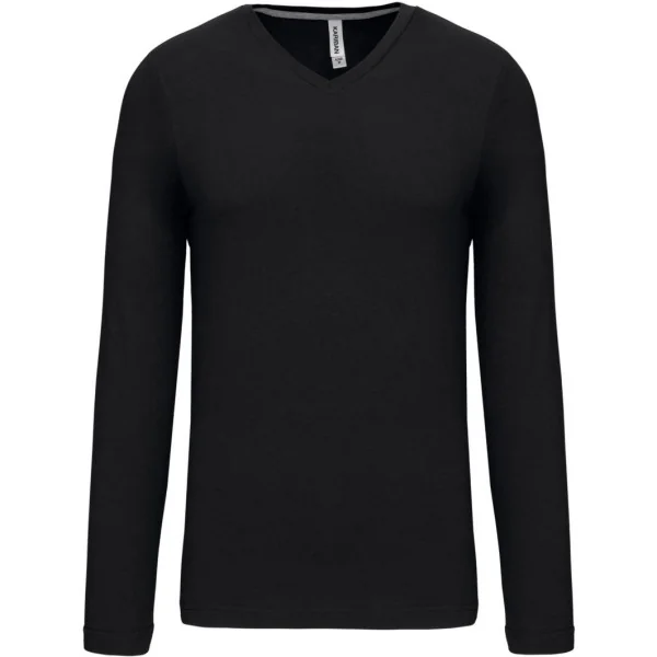 T-shirt col V manches longues homme Kariban