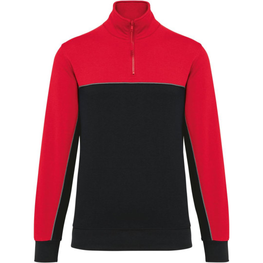 Sweat-shirt écoresponsable col zippé unisexe WK
