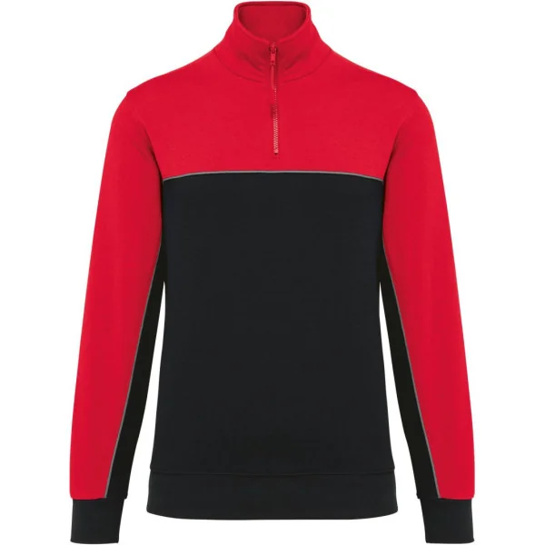 Sweat-shirt écoresponsable col zippé unisexe WK