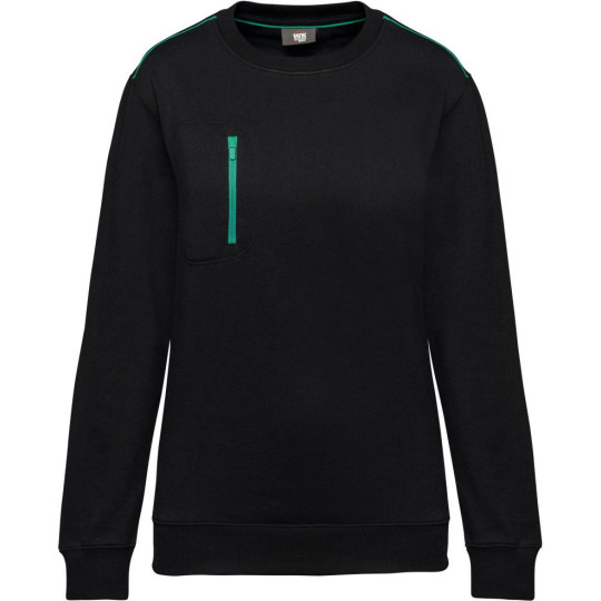 Sweat-shirt Day To Day zip poche contrastée unisexe WK