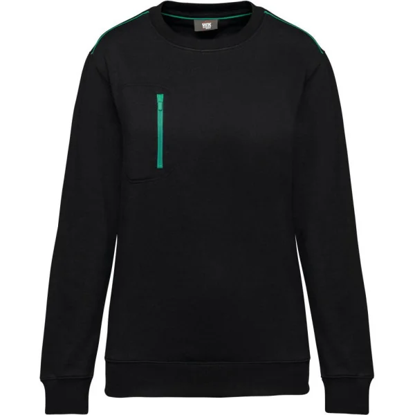 Sweat-shirt Day To Day zip poche contrastée unisexe WK