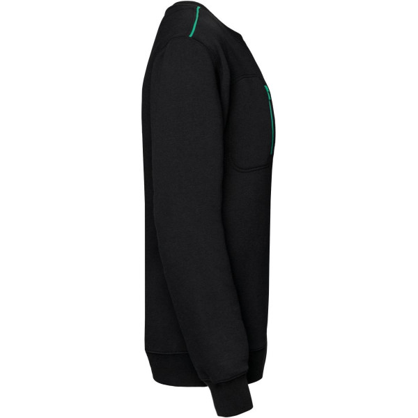 Sweat-shirt Day To Day zip poche contrastée unisexe WK