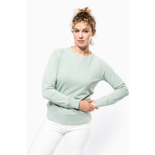 Sweat-shirt Bio col rond manches raglan femme Kariban