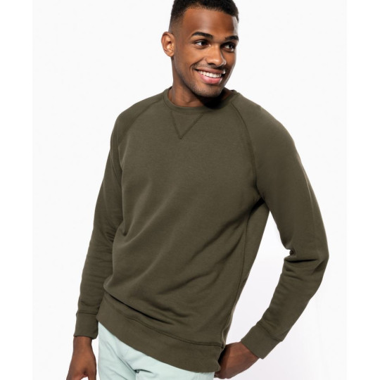 Sweat-shirt Bio col rond manches raglan homme Kariban