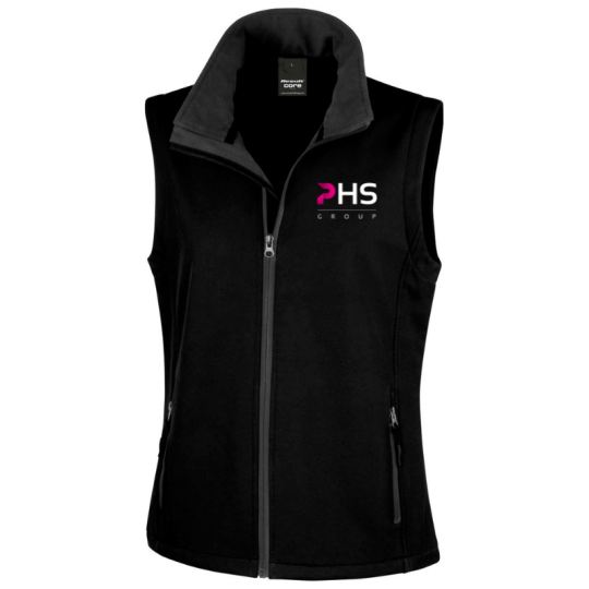 Veste Softshell Femme Sans Manche Noir PHS Group