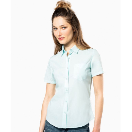 Chemise popeline polycoton manches courtes entretien facile femme Kariban