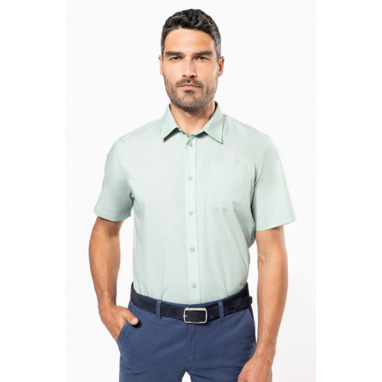 Chemise popeline polycoton manches courtes entretien facile homme Kariban