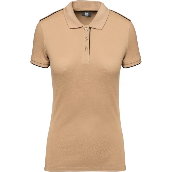Polo Day To Day contrasté manches courtes femme WK