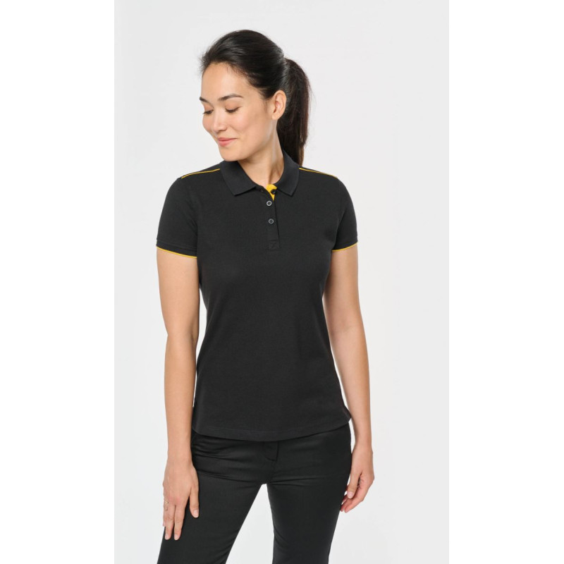 Polo Day To Day contrasté manches courtes femme WK
