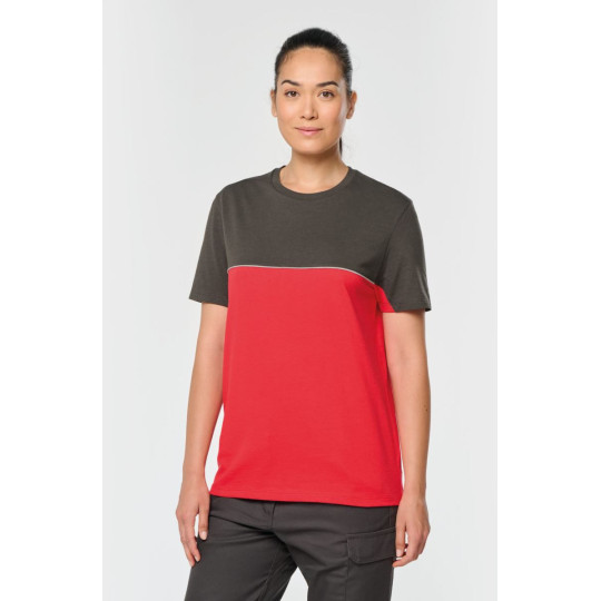 T-shirt bicolore écoresponsable manches courtes unisexe WK