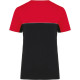 T-shirt bicolore écoresponsable manches courtes unisexe WK