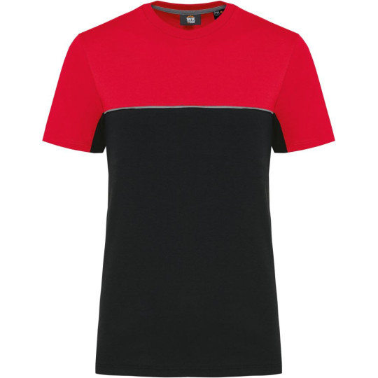 T-shirt bicolore écoresponsable manches courtes unisexe WK