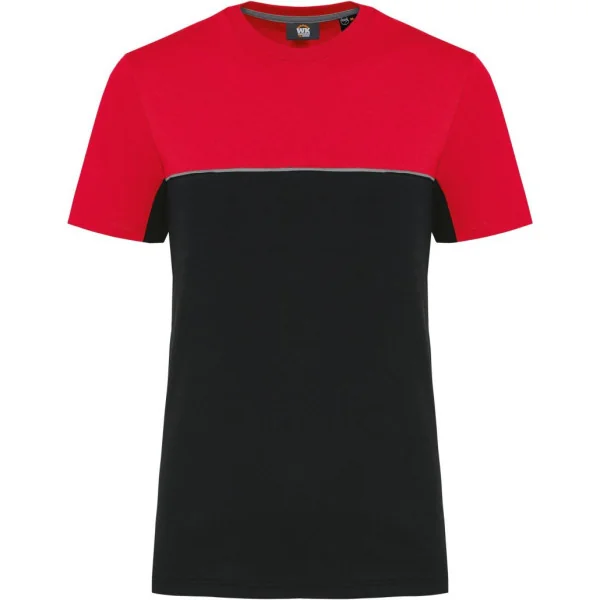 T-shirt bicolore écoresponsable manches courtes unisexe WK