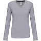 T-shirt col V manches longues femme Kariban