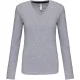 T-shirt col V manches longues femme Kariban