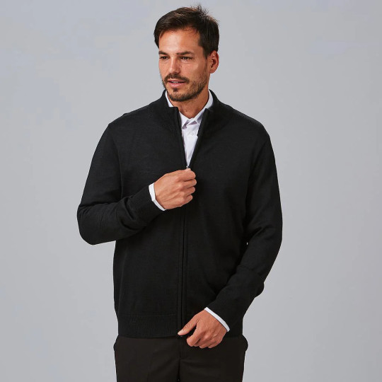 Gilet Homme Maille Fine Zippé Gary's