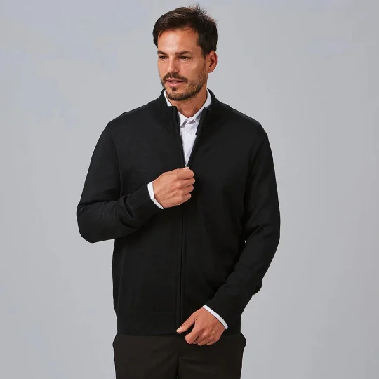Gilet Homme Maille Fine Zippé Gary's