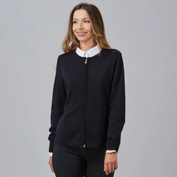 Gilet Femme Maille Fine Zippé Gary's