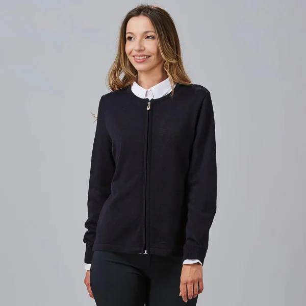Gilet Femme Maille Fine Zippé Gary's