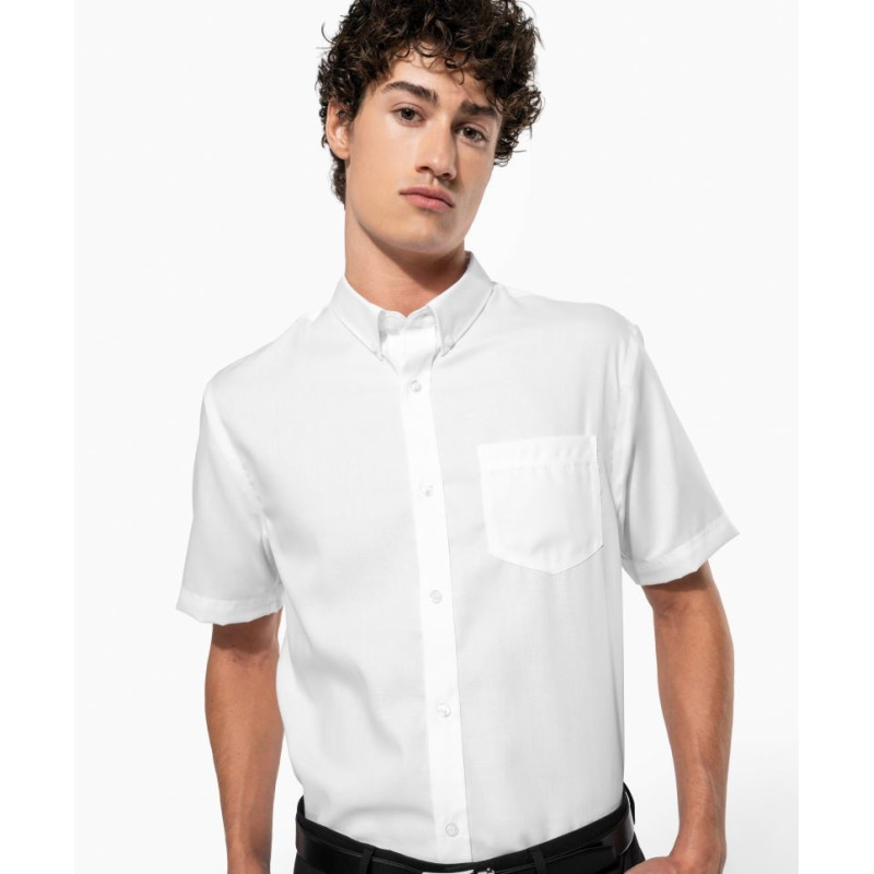Chemise micro-sergé manches courtes sans repassage Kariban