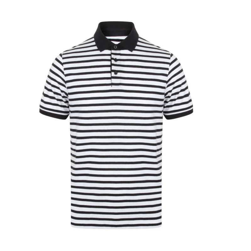 Striped Jersey Polo Shirt Front Row