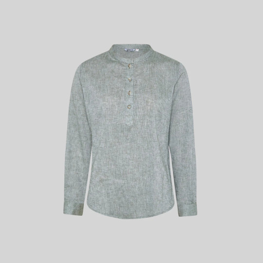 Chemise Femme Lin/Coton Col Mao Kaula