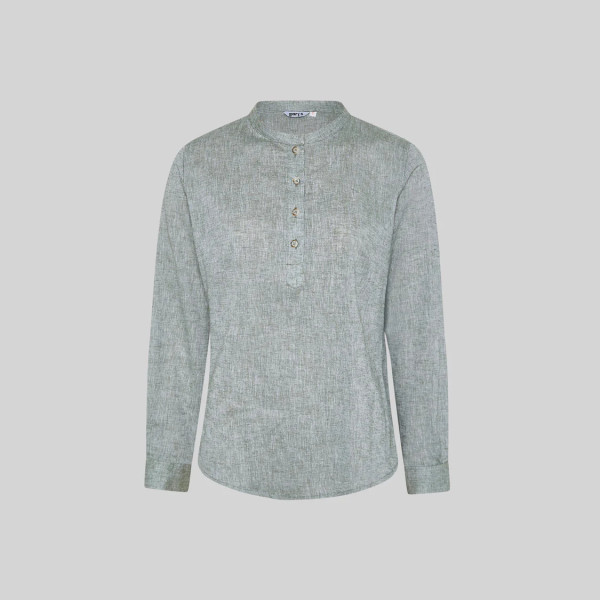 Chemise Femme Lin/Coton Col Mao Kaula