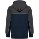Veste molleton bicolore zippée à capuche écoresponsable unisexe WK