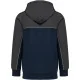 Veste molleton bicolore zippée à capuche écoresponsable unisexe WK