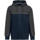 Veste molleton bicolore zippée à capuche écoresponsable unisexe WK