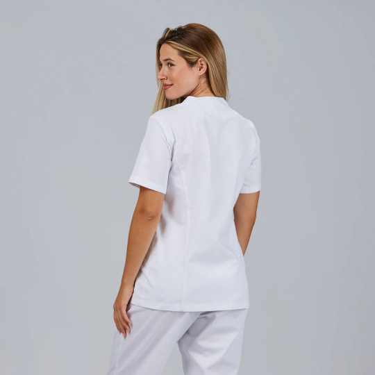 Blouse Femme Oporto Bouton-Pression Blanc
