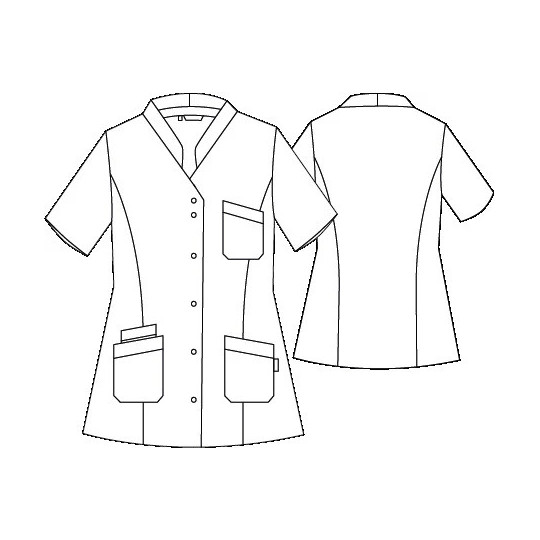 Blouse Femme Oporto Bouton-Pression Blanc