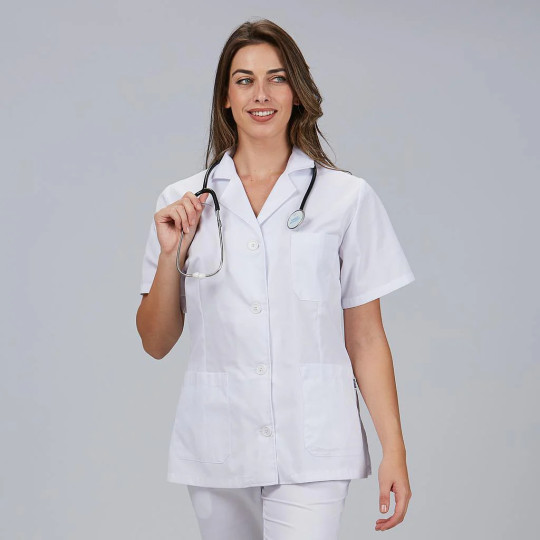 Tunique Femme Blanche Manches Courtes