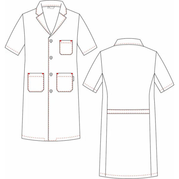 Blouse Homme Manches Courtes Sergé Blanc