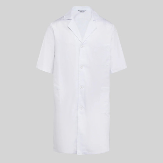 Blouse Homme Manches Courtes Sergé Blanc