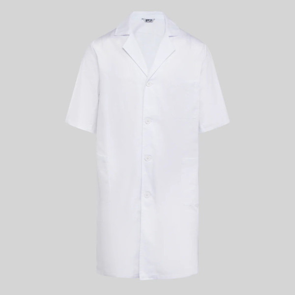 Blouse Homme Manches Courtes Sergé Blanc