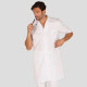 Blouse Homme Manches Courtes Sergé Blanc