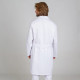 Blouse Unisexe Manches Longues Sergé Blanc