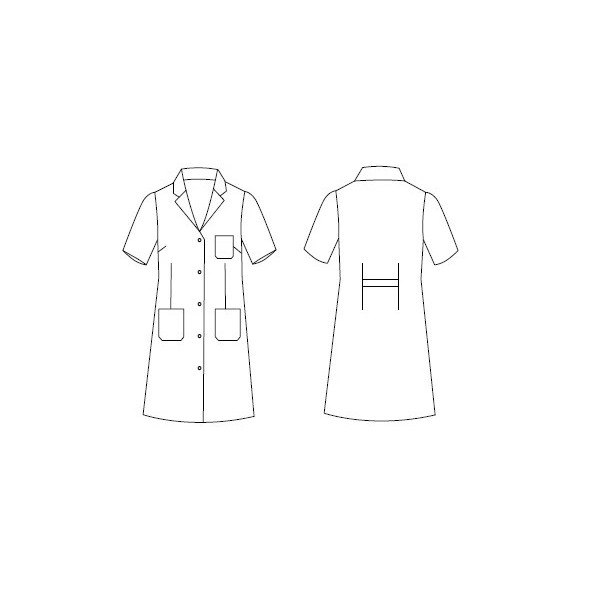 Blouse Femme Manches Courtes Sergé Blanc