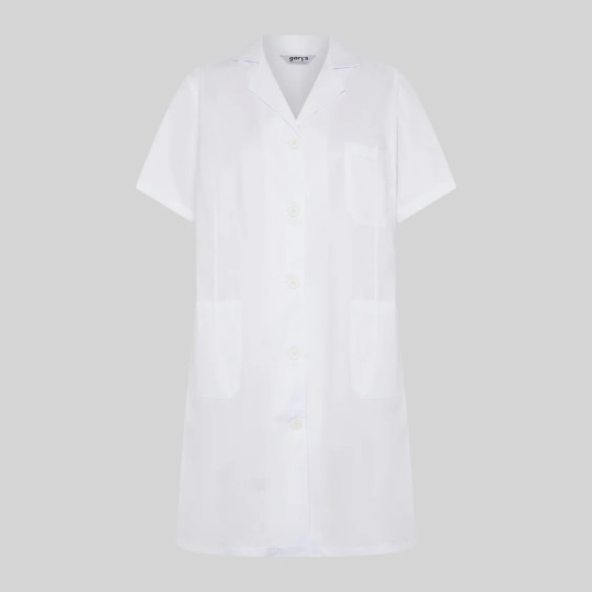 Blouse Femme Manches Courtes Sergé Blanc