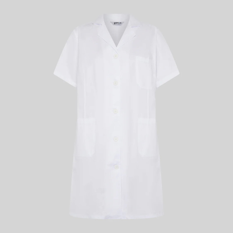 Blouse Femme Manches Courtes Sergé Blanc