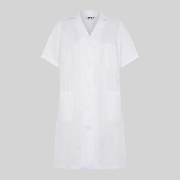 Blouse Femme Manches Courtes Sergé Blanc