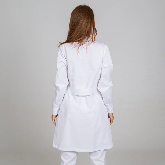 Blouse Femme Manches Longues Sergé Blanc