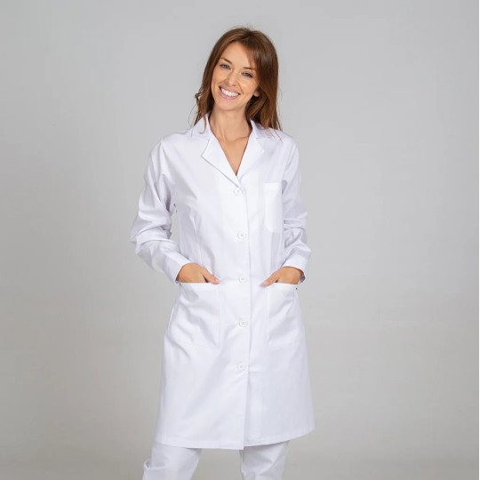 Blouse Femme Manches Longues Sergé Blanc