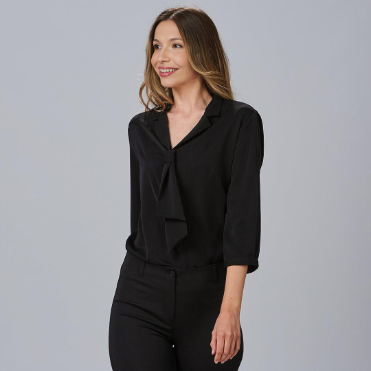 Blouse Col À Revers Noeud Flavia Femme