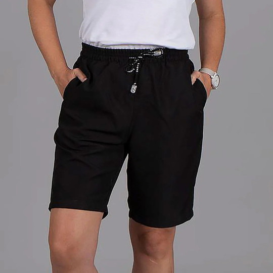 Bermuda Unisexe Élastique + Cordon De Serrage Extérieur Microfibre