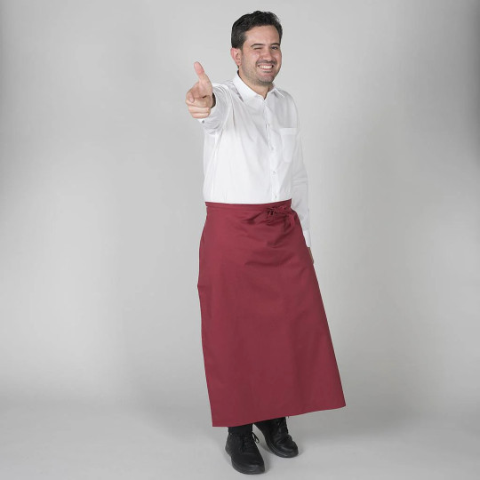 Tablier De Cuisine-Chef Sergé Blanc 90X75 Cm