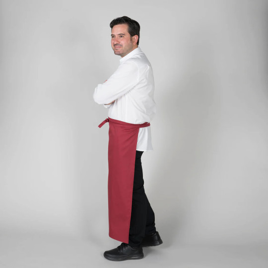 Tablier De Cuisine-Chef Sergé Blanc 90X75 Cm